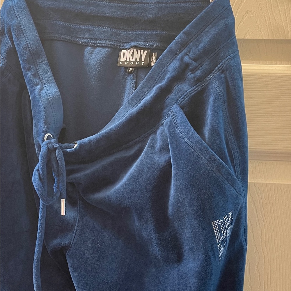 DKNY Sport Deep Blue Velour Pants